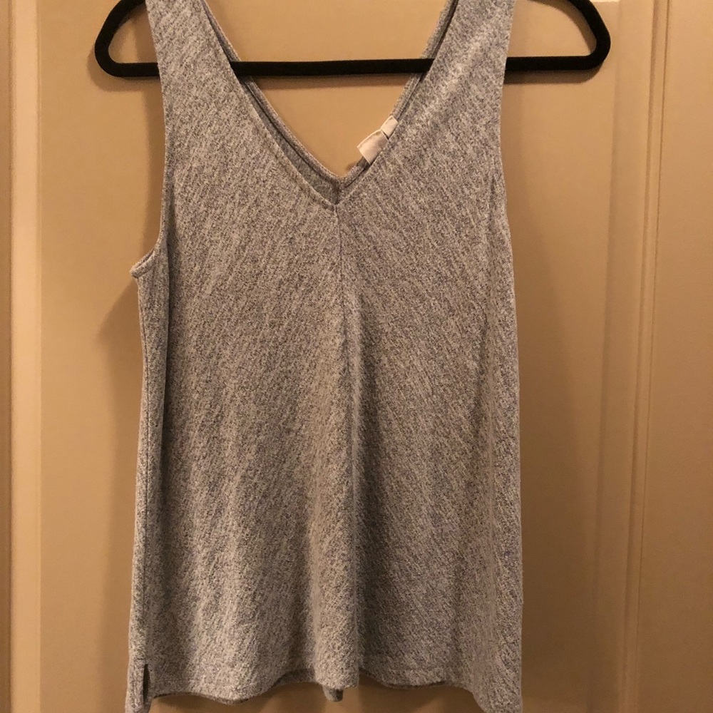 Gray knit tank